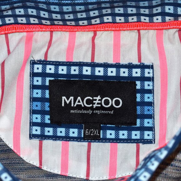 Maceoo Men's Mozart Vivid Grey Short Sleeve Polo Shirt 6/2XL - Picture 4 of 6